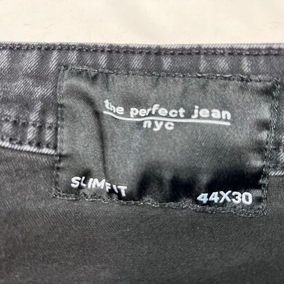 NYC The Perfect Jean Men’s Slim Fit 44X30 Black Denim Pants Used - Picture 6 of 7